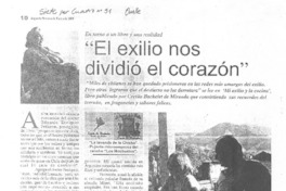 "El Exilio nos dividió el corazón"