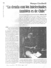 "La Deuda con los intelectuales también es de Chile" (entrevistas)