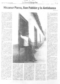 Nicanor Parra, San Fabián y la Antidanza