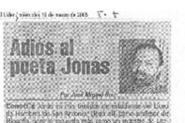 Adiós al poeta Jonás