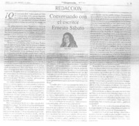 Conversando con el escritor Ernesto Sábato
