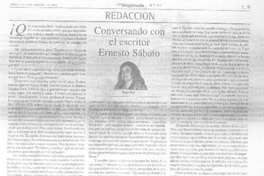 Conversando con el escritor Ernesto Sábato