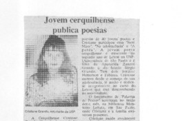 Jovem cerquilhense publica poesias