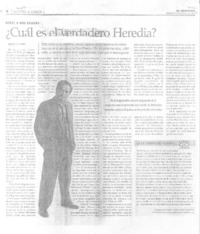 ¿Cuál es el verdadero Heredia?