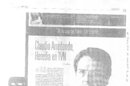 Claudio Arrendondo, Heredia en TVN