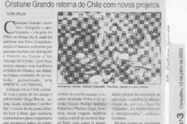 Cristiane Grando retorna do Chile com novos projetos
