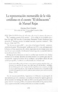 La Representación memorable de la vida cotidiana en el cuento "El delincuente" de Manuel Rojas