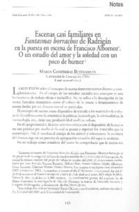 Escenas casi familiares en Fantasmas borrachos de Radrigán en la puesta en escena de Francisco Albornoz. O un estudio del amor y la soledad con un poco de humor