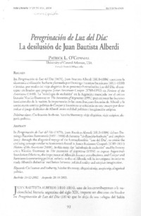 Peregrinación de luz del día: La desilusión de Juan Bautista Alberdi
