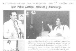 Juan Pablo Garrido, profesor y dramaturgo