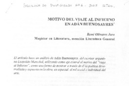 Motivo del viaje al infierno en Adán Buenosayres