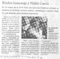 Rinden homenaje a Waldo García