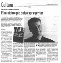El ministro que quiso ser escritor