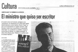 El ministro que quiso ser escritor