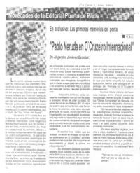 "Pablo Neruda en O´Cruzeiro internacional"
