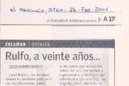Rulfo, a veinte años --
