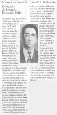 El Legado de Joaquín Edwards Bello