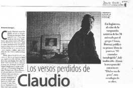 Los versos perdidos de Claudio Bertoni