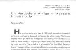 Un Verdadero amigo y maestro universitario