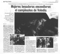 Mujeres besadoras encendieron el cumpleaños de Volodia