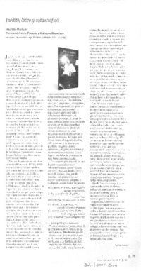 Inédito, lírico y catastrófico