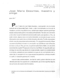 José María Desantes, maestro y amigo