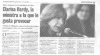 Clarisa Hardy, la ministra a la que le gusta provocar (entrevistas)