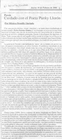 Cuidado con el poeta punky llorón