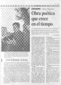 Obra poética que crece en el tiempo : [entrevista]