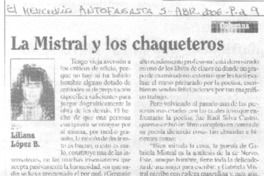 La Mistral y los chaqueteros