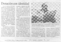 Donación con identidad