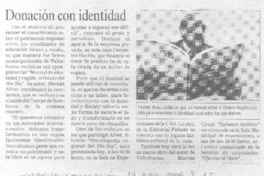 Donación con identidad