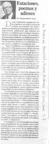 Estaciones, poemas y adioses