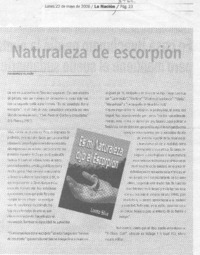 Naturaleza de escorpión