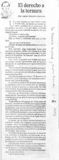 El derecho a la ternura