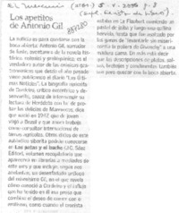 Los Apetitos de Antonio Gil
