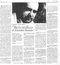 "Reivindico el desorden literario" [entrevisa]