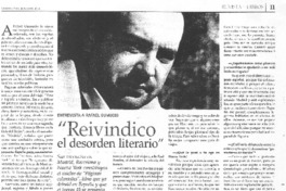 "Reivindico el desorden literario" [entrevisa]