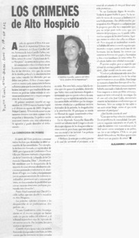 Los crímenes de Alto Hospicio : [entrevista]