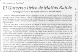 El Universo lírico de Matías Rafide