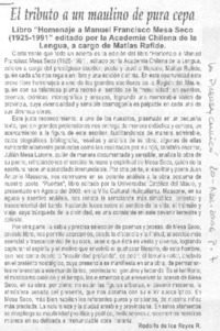 El Tributo a un maulino de pura cepa