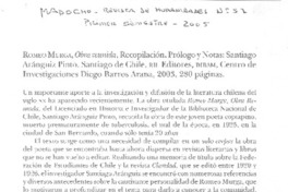 Romero Murga, Obra reunida