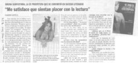"Me satisface que sientan placer con la lectura" (entrevistas)