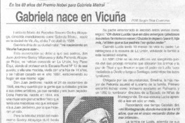 Gabriela nace en Vicuña