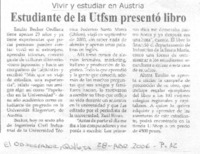 Estudiante de la Utfsm presentó libro