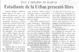 Estudiante de la Utfsm presentó libro