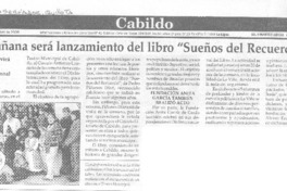 Mañana será lanzamiento del libro "Sueños del recuerdo"