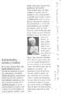 Jodorowsky, artista y bufón