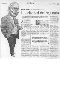 La actividad del recuerdo