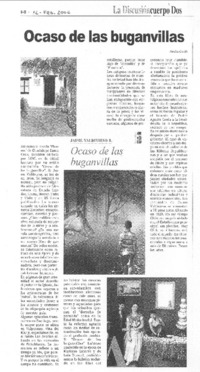 Ocaso de las budanvillas